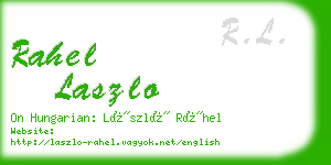 rahel laszlo business card